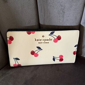 Kate Spade Cream Wallet with Cherry Design